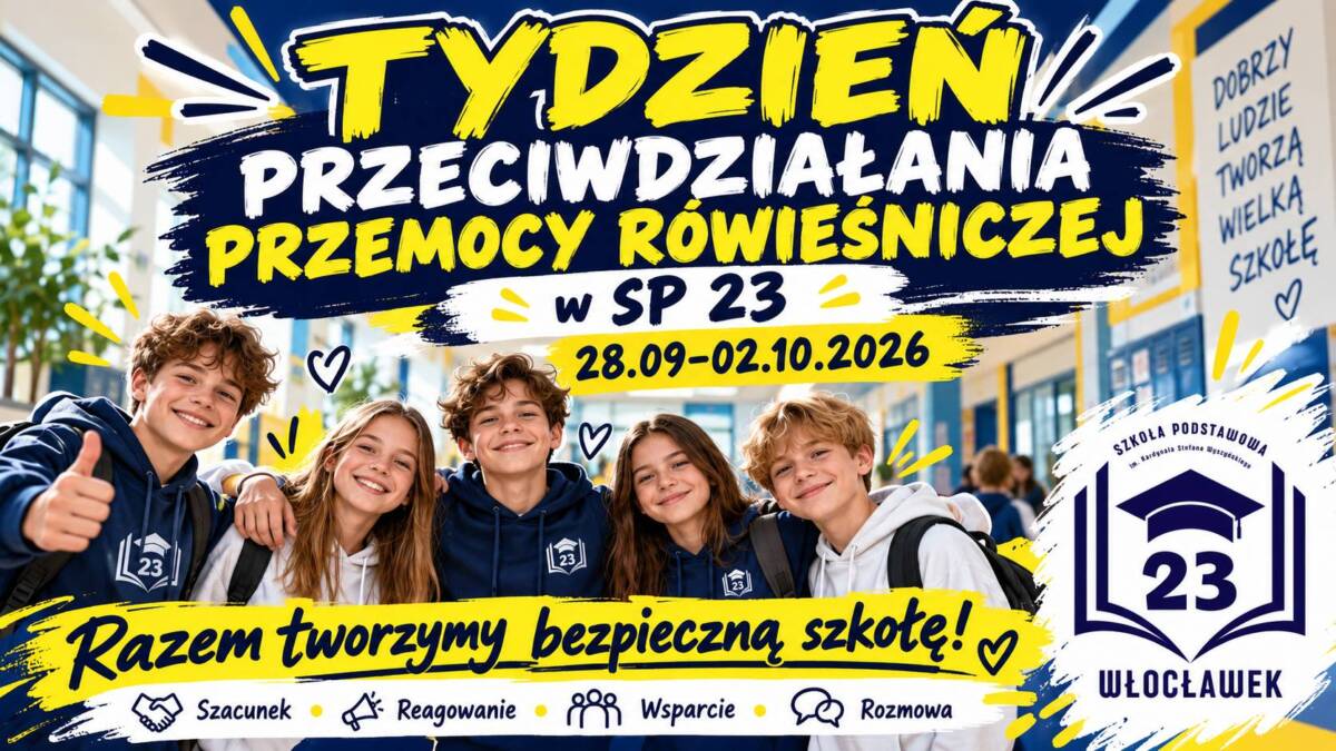 Tydzień Przeciwdziałania Przemocy Rówieśniczej w SP 23 – harmonogram działań
